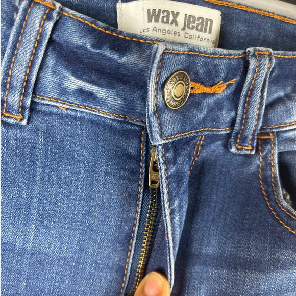 Wax Jean Los Angeles Mid Rise Skinny Distressed Jean Size 3/26 - Picture 3 of 10